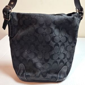 Vintage Coach Black Signature Logo Purse
